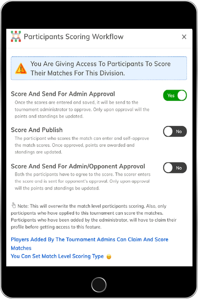 Participant Scoring